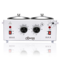 AOWOSA double wax warmer front view with dual pots for efficient professional waxing sessions