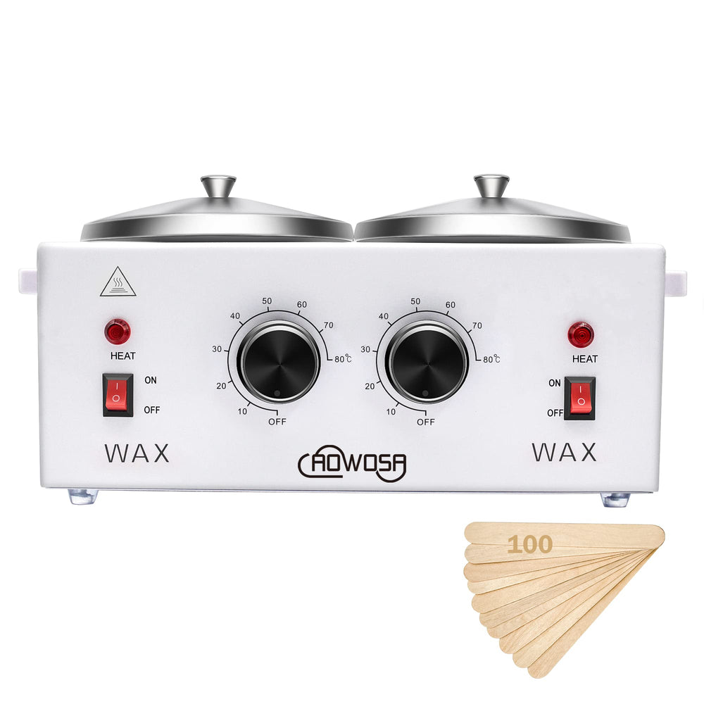 AOWOSA professional wax warmer double pot front view for salons
