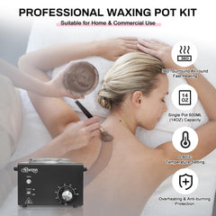 AOWOSA professional wax warmer temperature control dial focusing on customizable heat for waxing.