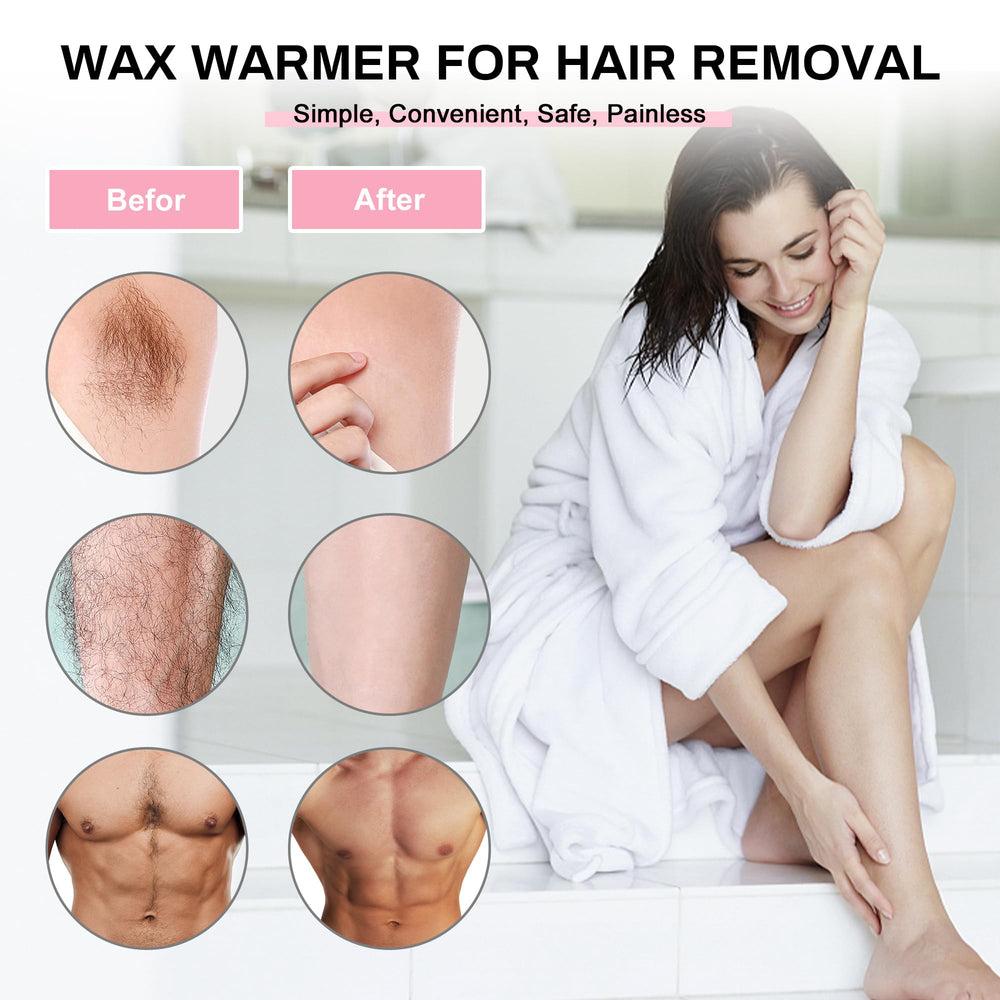 AOWOSA removable pot detail emphasizing easy cleaning and quick wax refill.