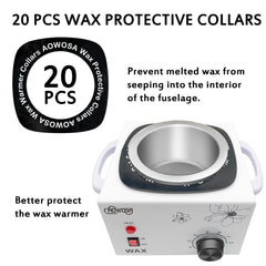 AOWOSA wax warmer front control view shows intuitive temperature settings for precise melting