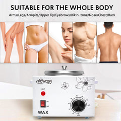 AOWOSA wax warmer removable pot; easy cleaning between clients.
