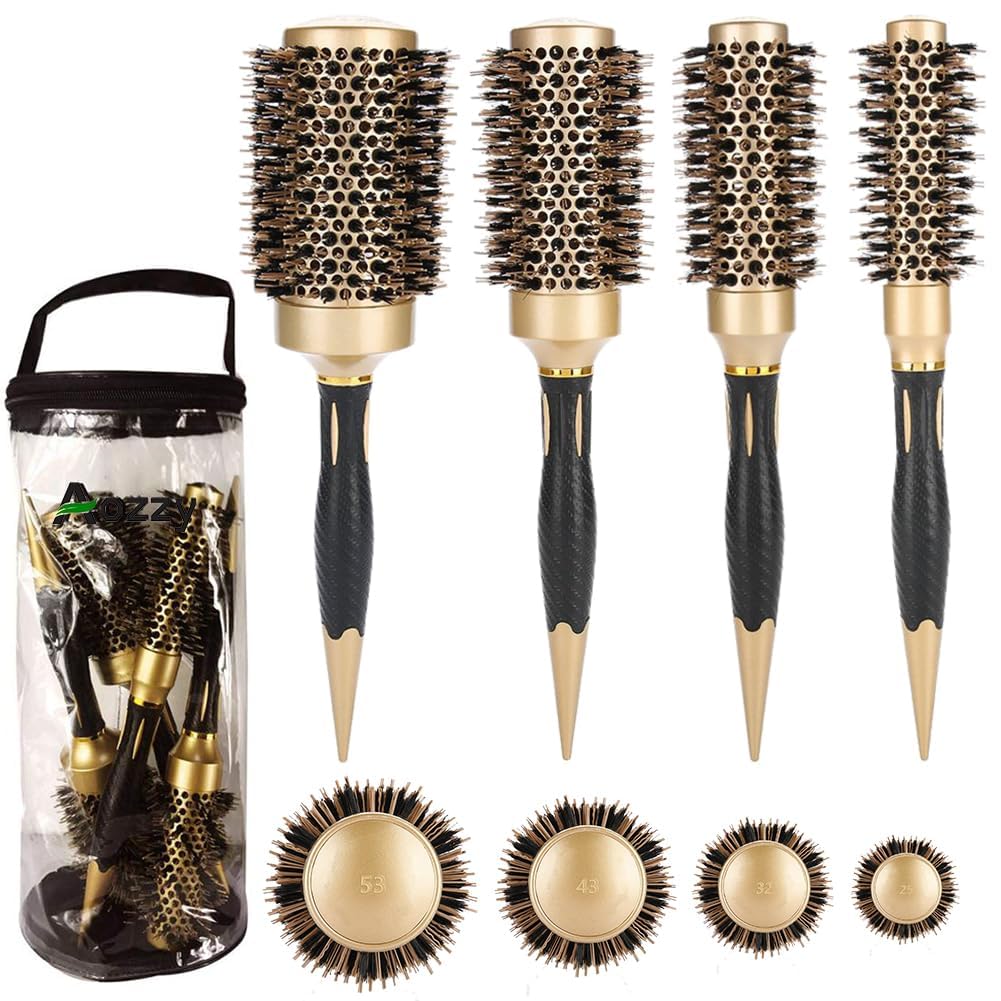Aozzy round brush 25mm compact for precise blowouts and smooth root lift