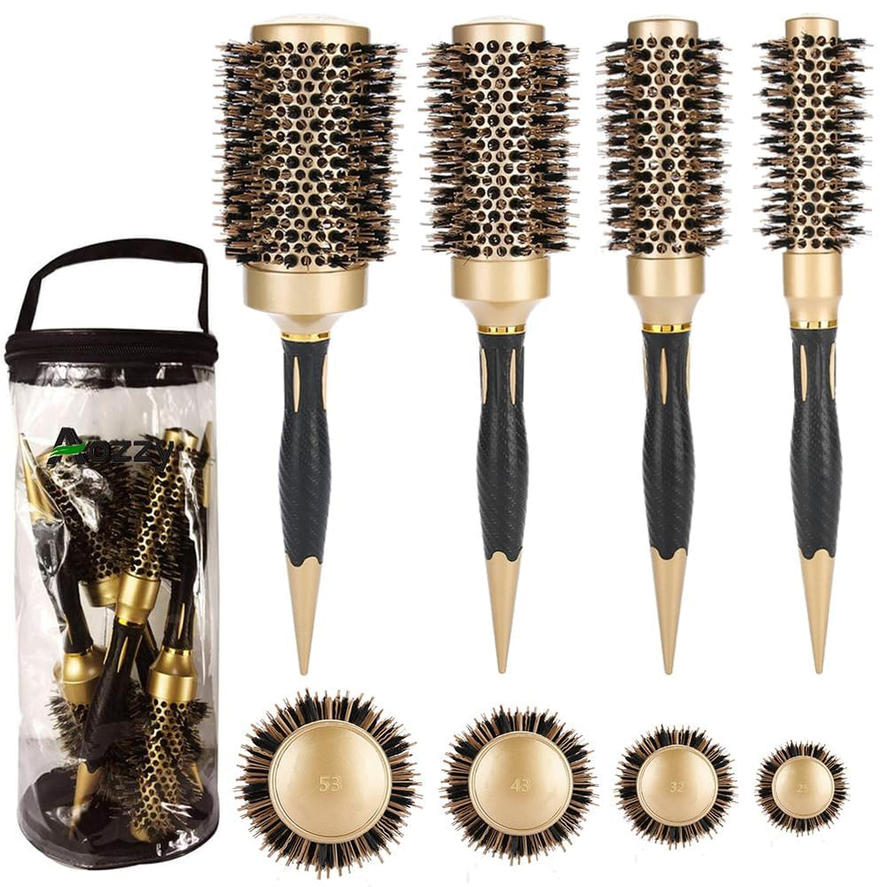Aozzy round brush 25mm compact for precise blowouts and smooth root lift