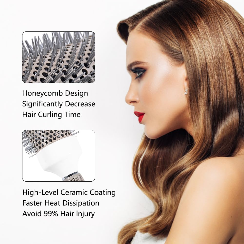 Aozzy round brush set 45mm creates big, bouncy waves with efficient heat conduction