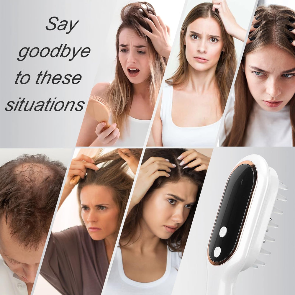 Apbier Laser Hair Growth Comb light-emission glow emphasizes low-intensity therapy aesthetics.