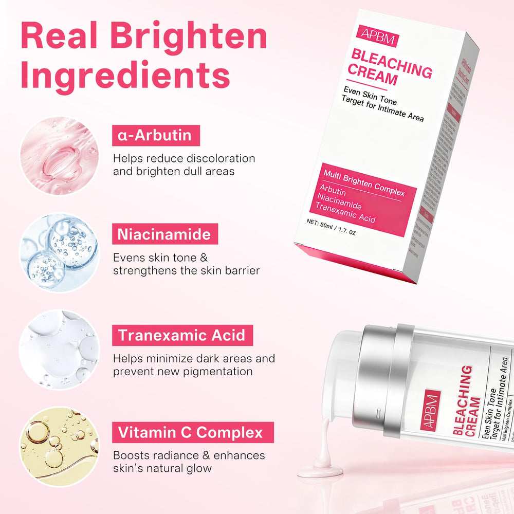 APBM Skin Lightening Cream ingredients niacinamide arbutin tranexamic acid close-up