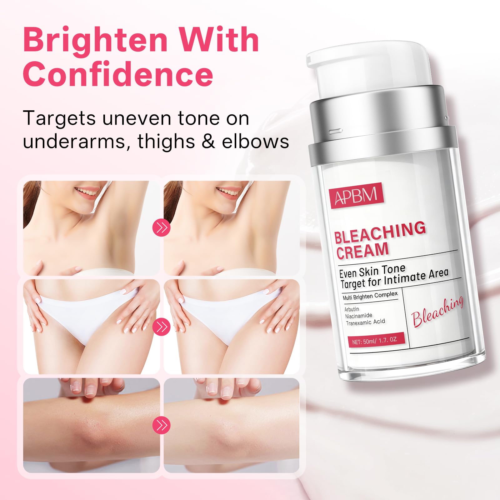 APBM Skin Lightening Cream underarm application ready for discreet use