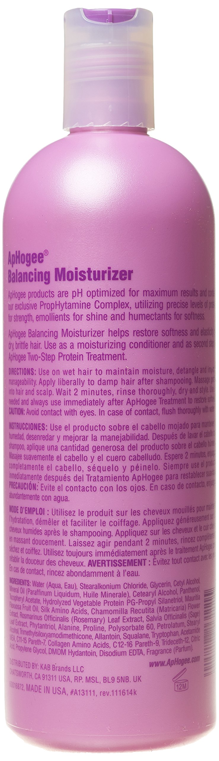 A closeup of Aphogee Balancing Moisturizer jar shows creamy texture.