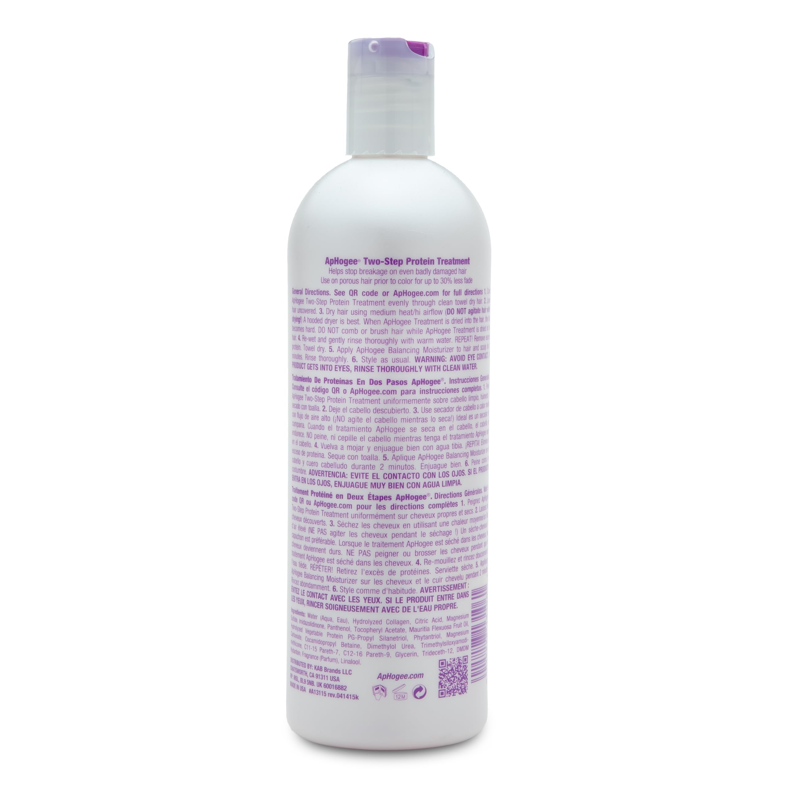 Aphogee color-treated hair benefits from protein and moisture balance.