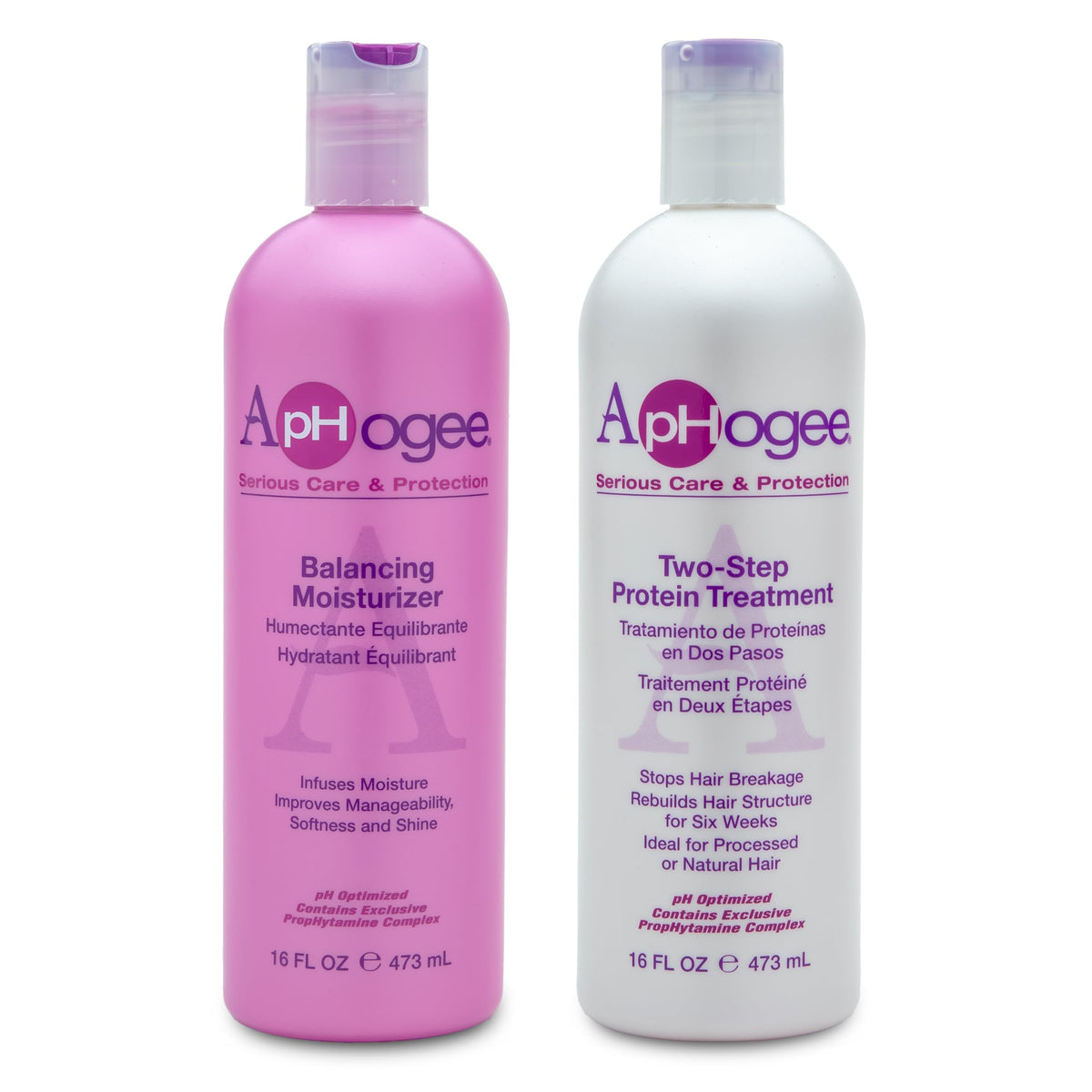 Aphogee Double Bundle protein treatment bottle delivers salon-strength conditioning for dry or over-processed hair.