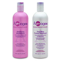 Aphogee Double Bundle protein treatment bottle delivers salon-strength conditioning for dry or over-processed hair.