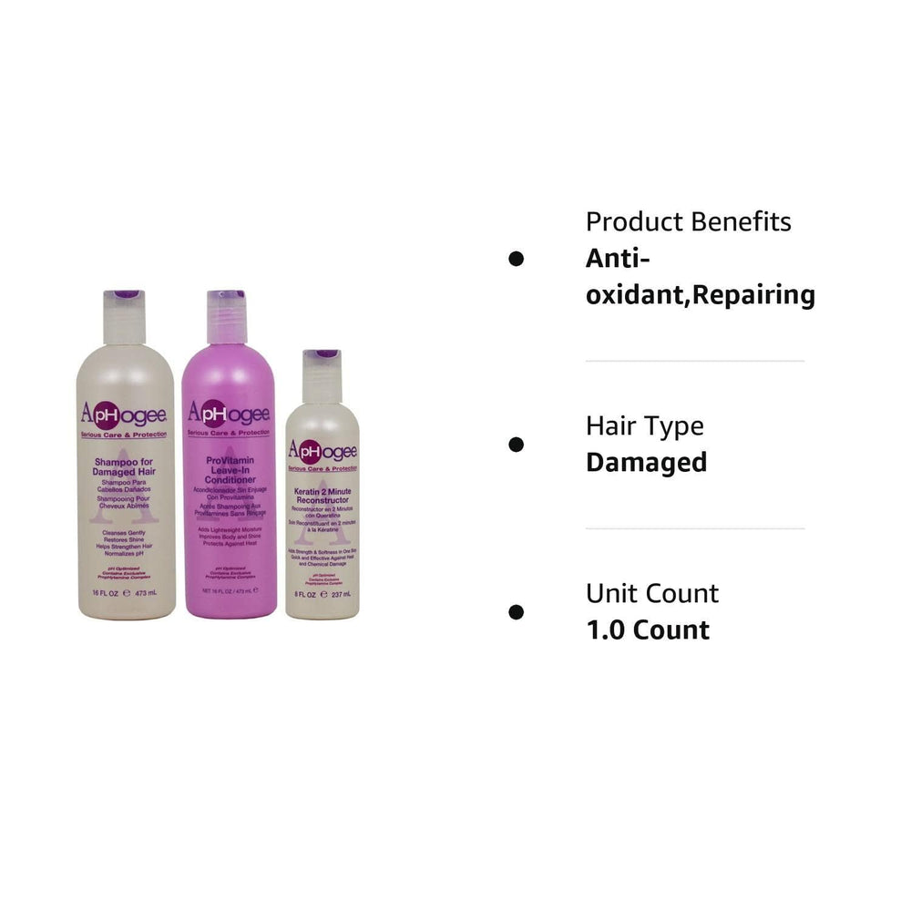ApHogee ProVitamin Leave-In Conditioner bottle promotes detangling and heat protection for color-treated hair.