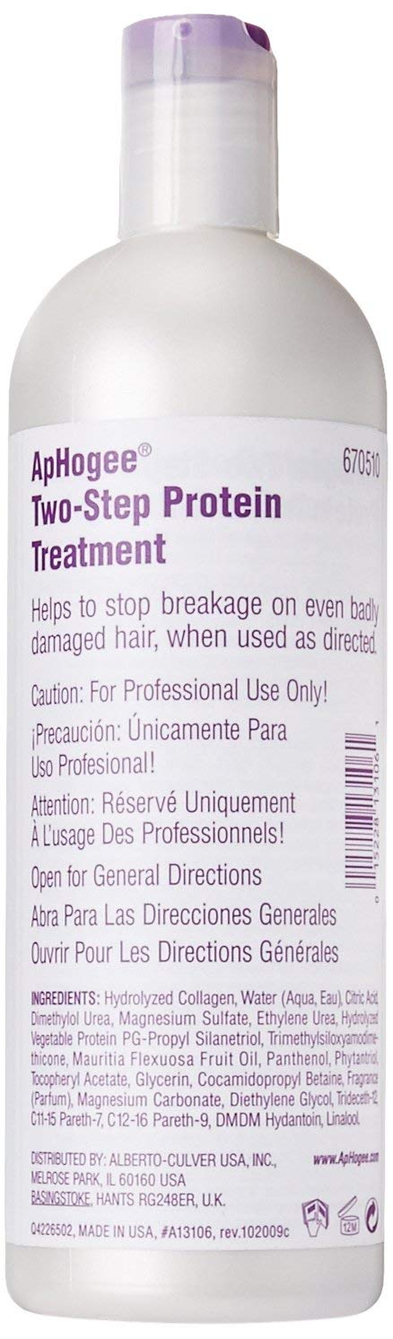 Aphogee Two-step Treatment before-and-after shot shows repaired damaged hair structure