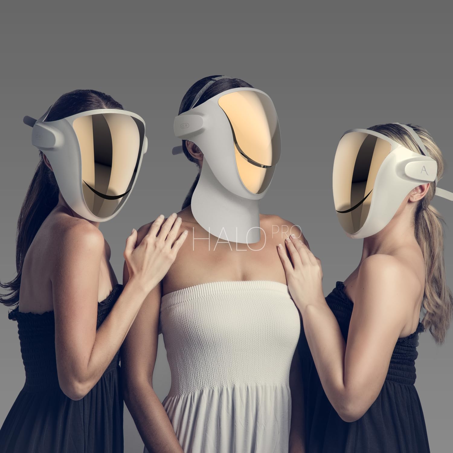 Aphrona Halo mask worn during a relaxing, hands-free 25-minute treatment