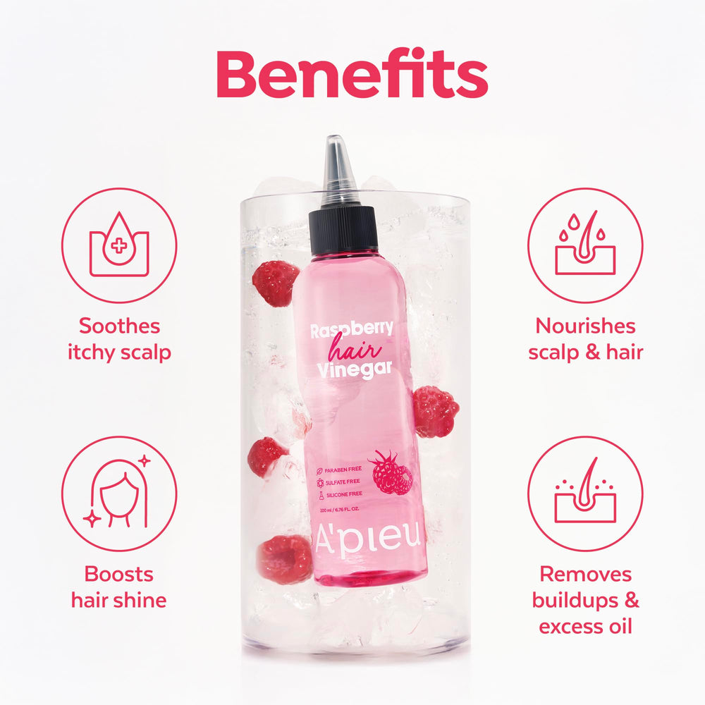 Applying A’PIEU Raspberry Hair Vinegar Rinse to scalp to help detangle.