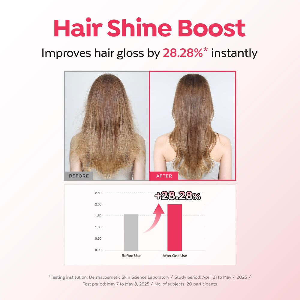 A'PIEU Raspberry Hair Vinegar Rinse on hair for smoother, shinier texture.