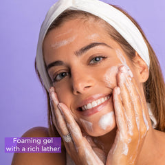 Apivita Cleansing Foam creamy texture close-up highlights a gentle, hydrating cleanse