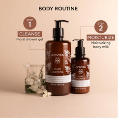 APIVITA Pure Jasmine Shower Gel jasmine flowers convey luxurious aromatherapy scent