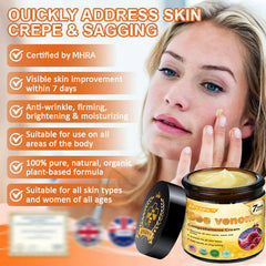 APKAPK Bee Venom Cream being applied to skin to illustrate plumping and smoothing use