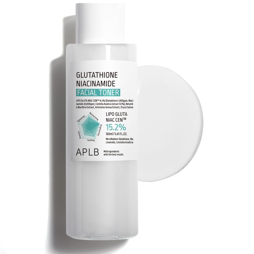 APLB Glutathione Niacinamide Toner bottle front shows hydration and glow potential