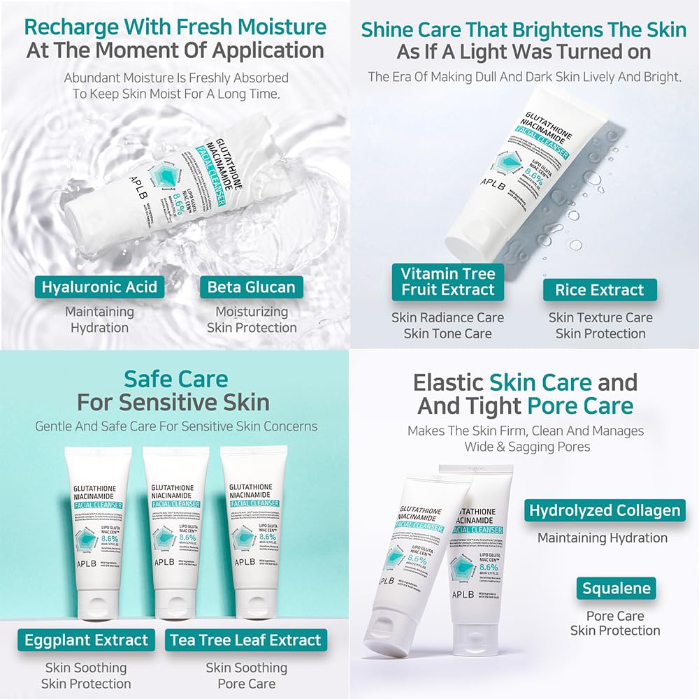 APLB Cleanser lather shot demonstrates gentle foaming cleanse