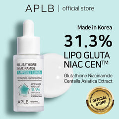 APLB Glutathione Niacinamide Ampoule dropper showing precise application for even skin