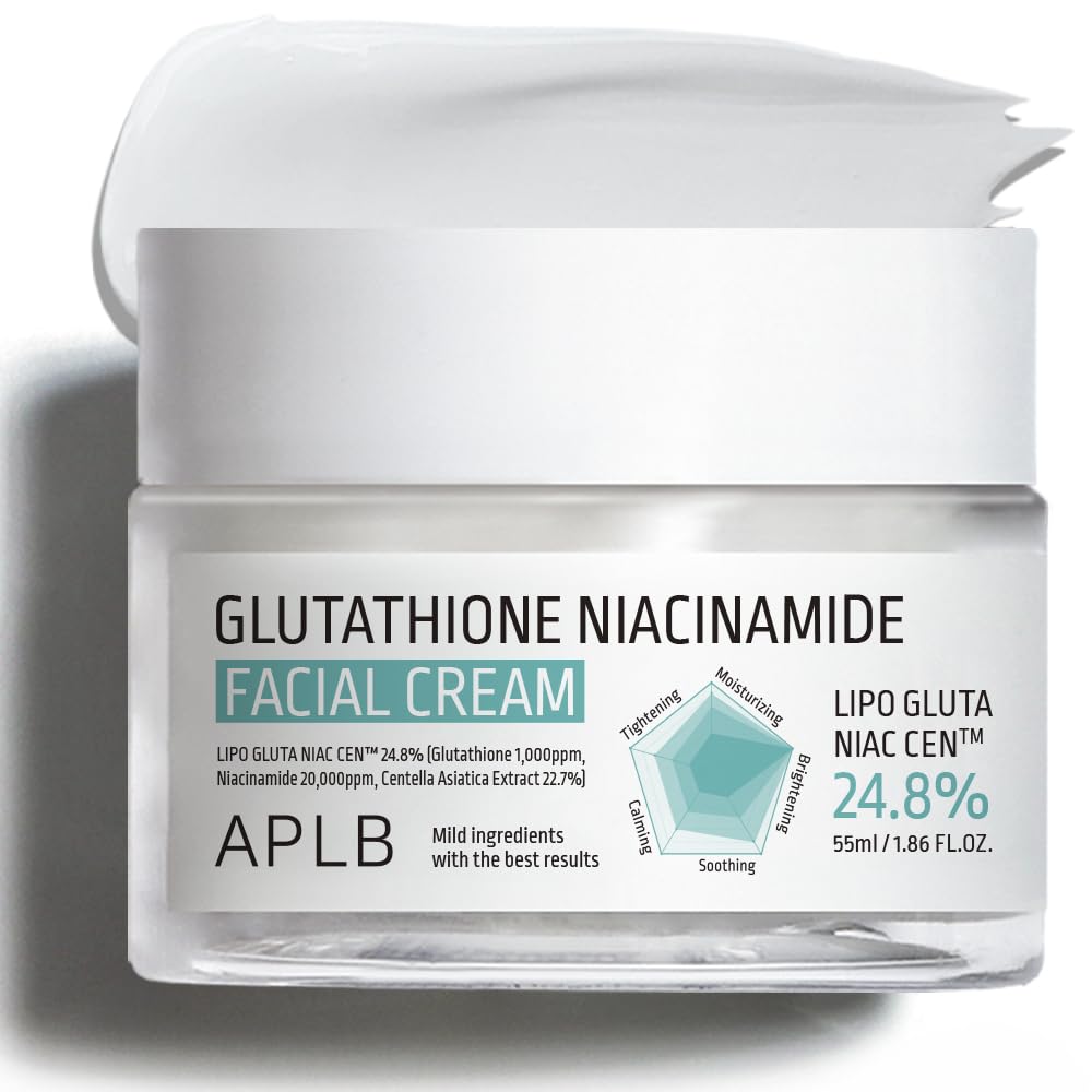 APLB Glutathione Niacinamide facial cream jar showcasing hydrating formula for radiant skin