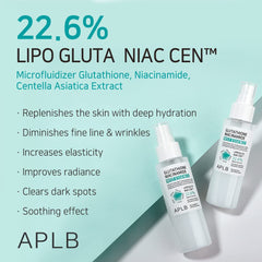 APLB Glutathione Niacinamide Mist Essence mist spray for refreshing use.