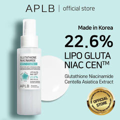 APLB Glutathione Niacinamide Mist Essence pump top enables precise mist application.