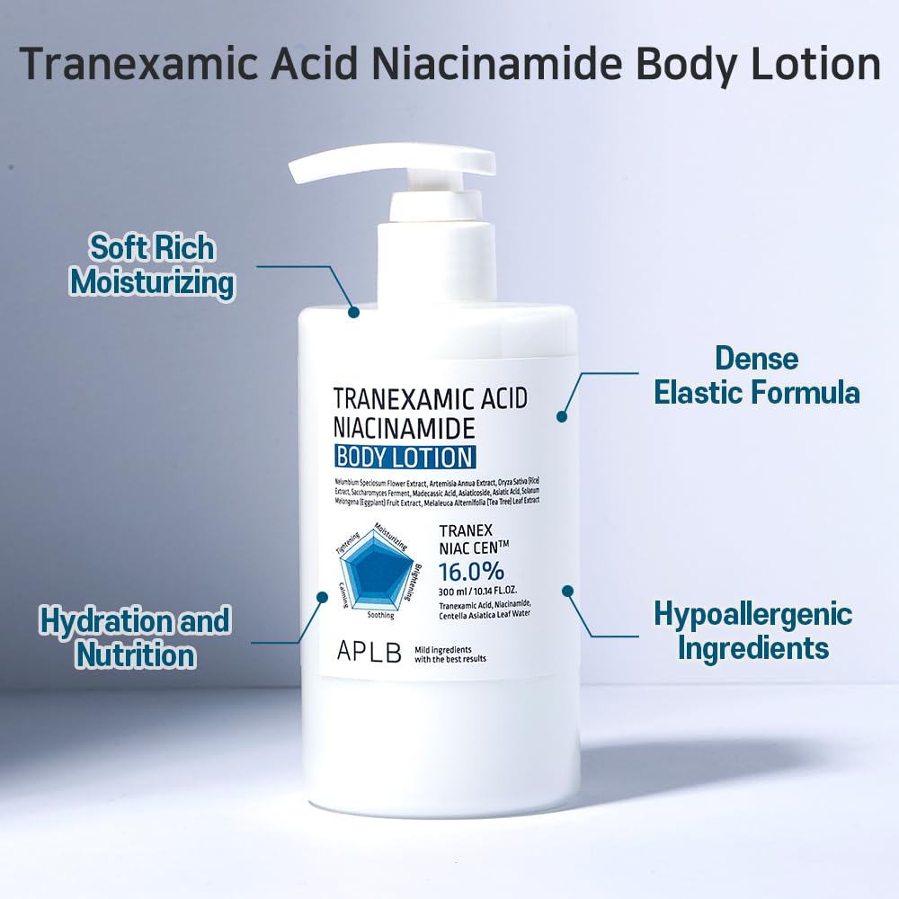 APLB Tranexamic Niacinamide application shot shows smooth rub-in