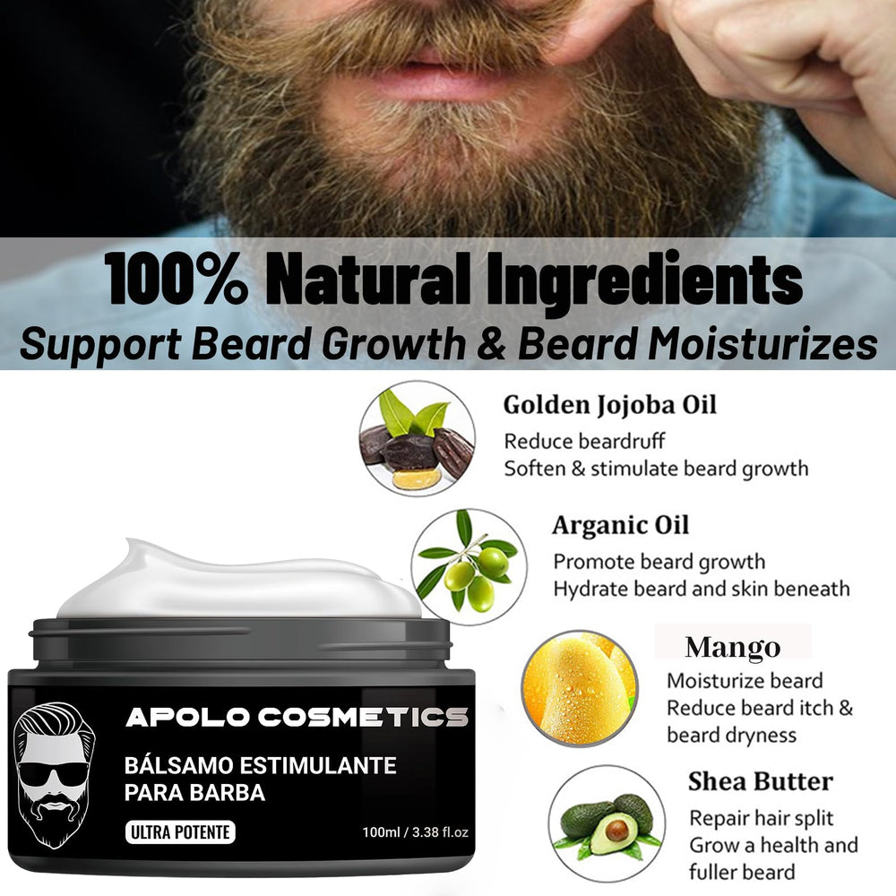 apolo cosmetics para barba close-up texture demonstrates lightweight, non-greasy finish
