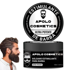 Apolo Cosmetics Para Barba jar front shows premium beard balm for easy shaping