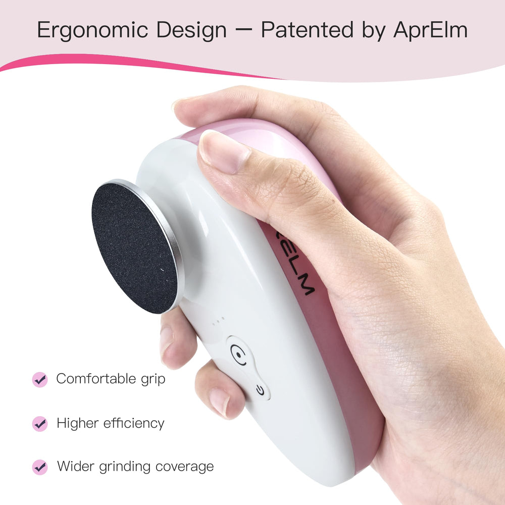 APRELM E5 battery compartment close-up showing long-lasting rechargeable power.