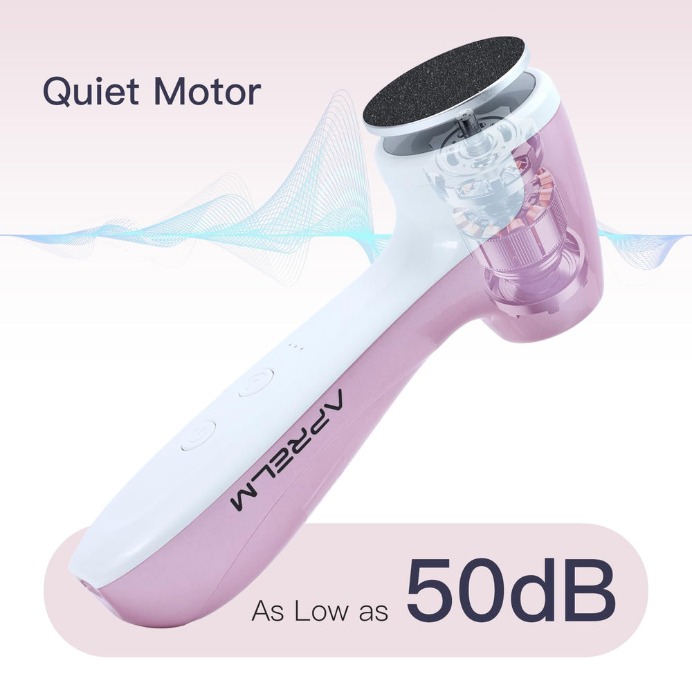 APRELM E7 1000RPM motor powers quick, controlled exfoliation.