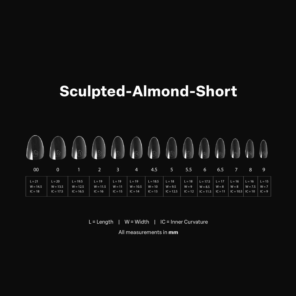 APRÉS Gel-X Natural Almond line offers flat surface for wider nails.