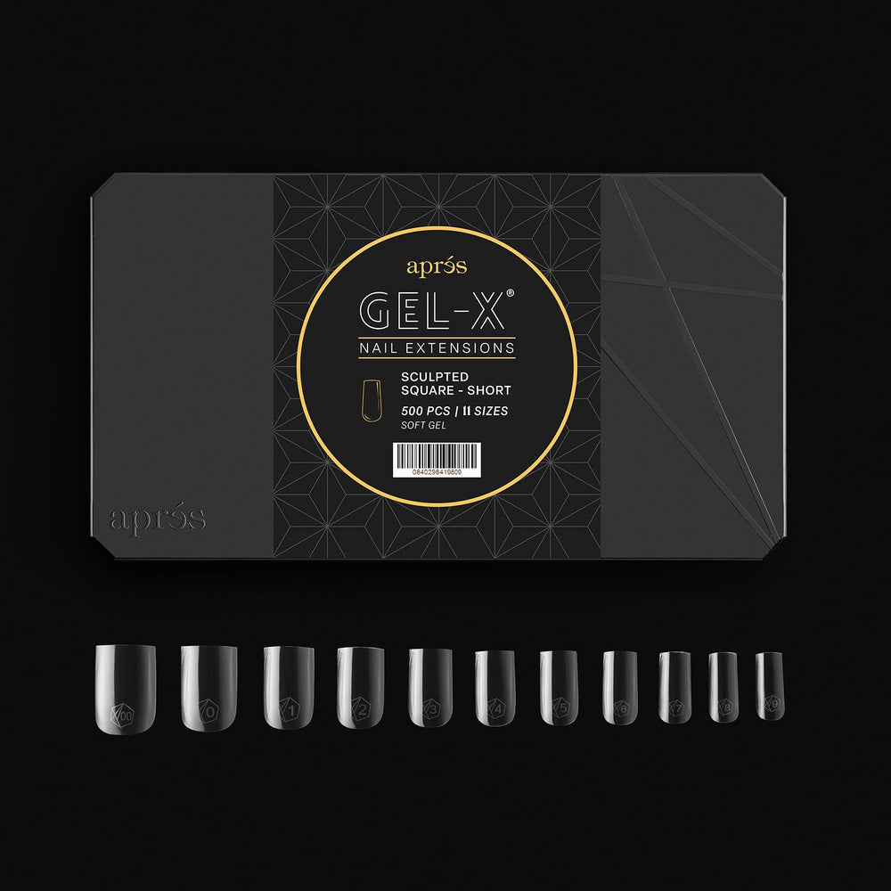 APRÉS Gel-X box inside tips demonstrates abundant sizes for perfect fit and flawless nail extensions