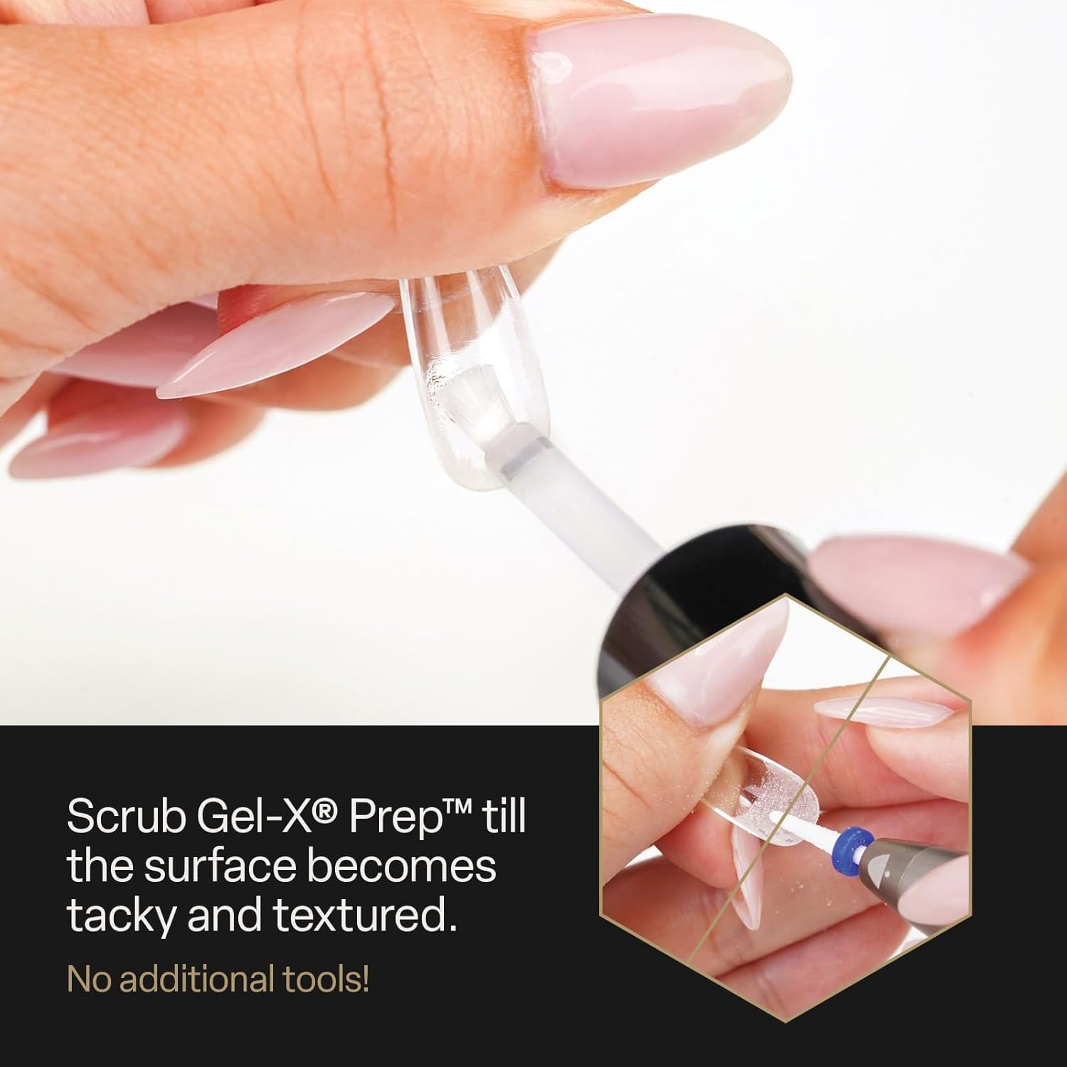 APRÉS Gel-X Prep dust-free prep saves time without messy dusting