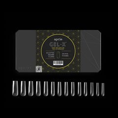 APRÉS Gel-X size chart image showing 14 sizes and half sizes for quick prep.