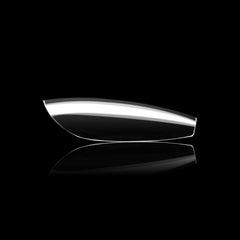Aprés Gel-X natural coffin tip close-up showing durable, shape-retaining tips.