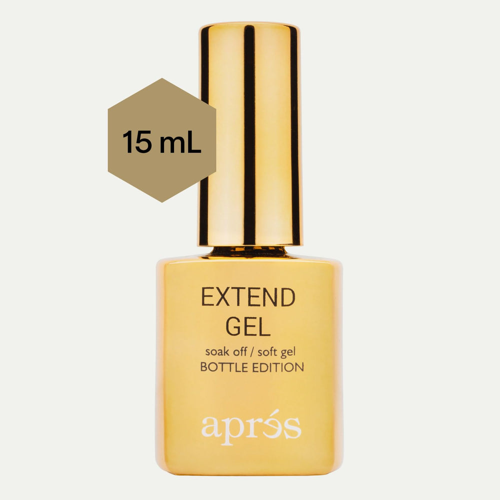 APRÉS Extend Gel applicator in hand for fast Gel-X application.