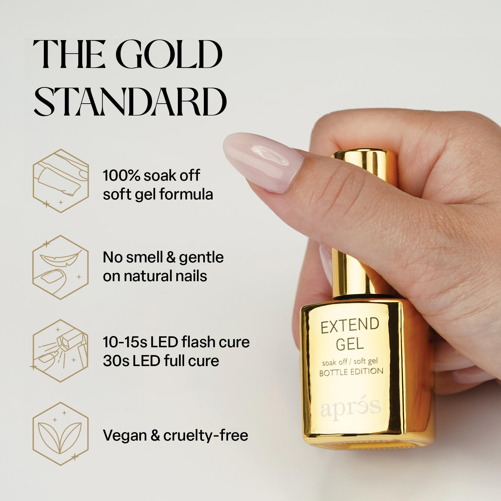 APRÉS Extend Gel removal prep for quick soak-off.