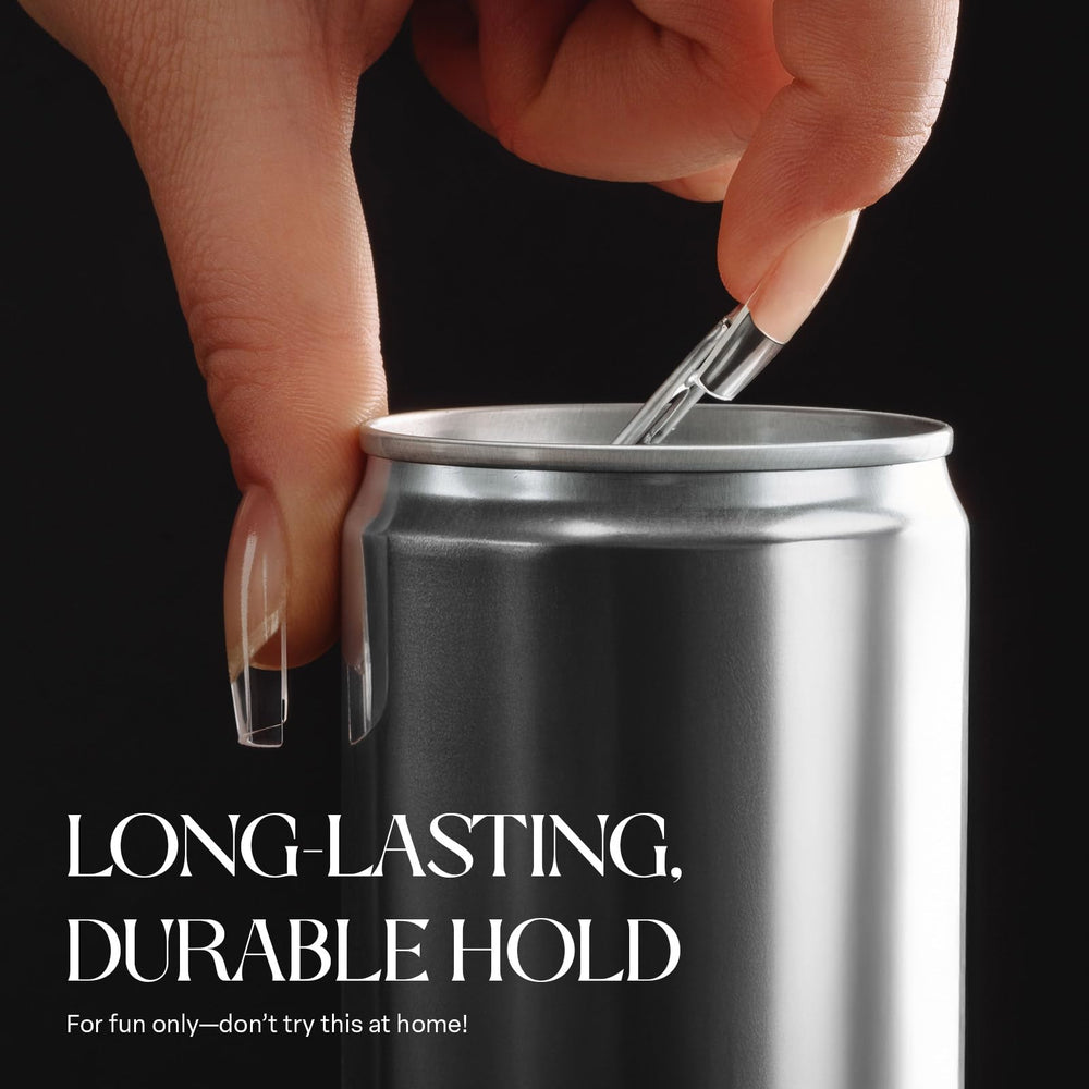 APRÉS Gel-X extensions being applied with Extend Gel on natural nails.