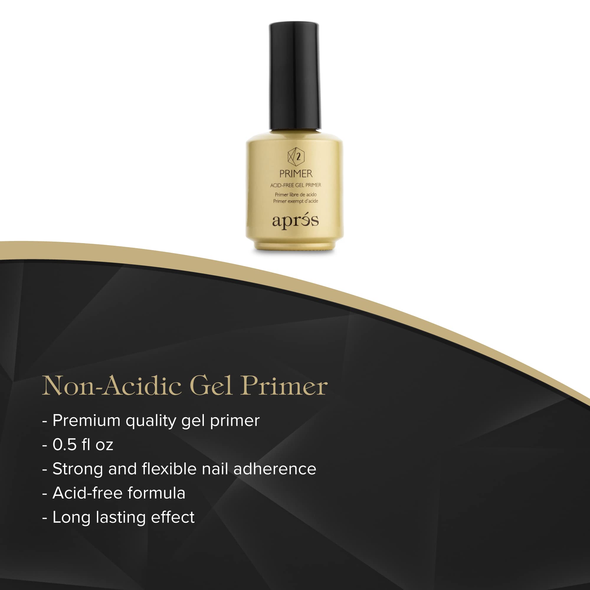 APRES Non-Acidic Primer nail prep image highlighting tacky surface for stronger adhesion.