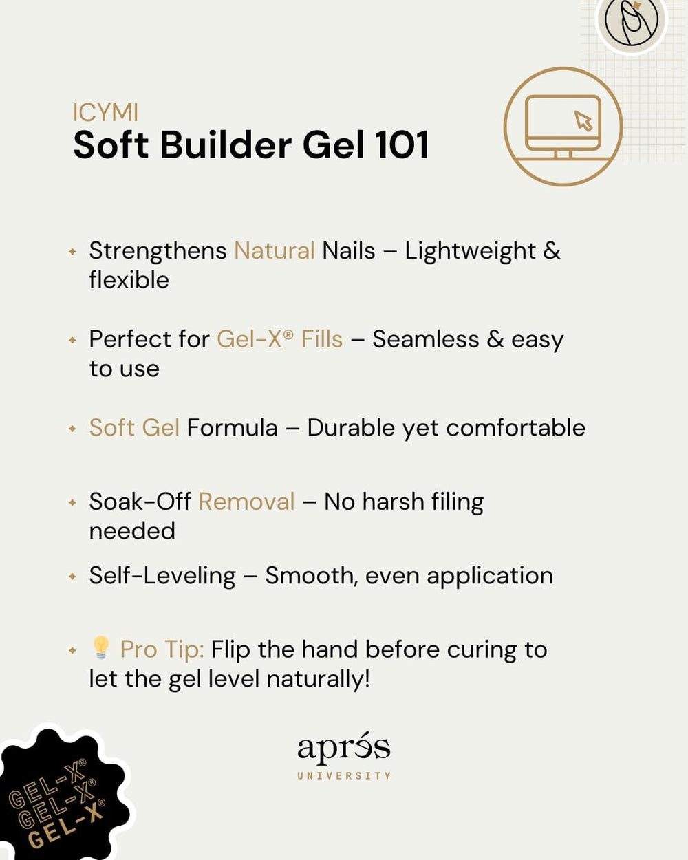 APRÉS Soft Gel Builder professional-use at home with salon-quality results