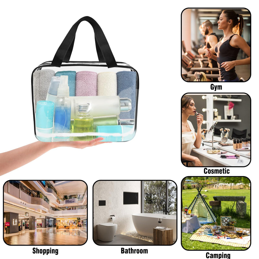 APREUTY clear makeup bag contents organized and easily located.