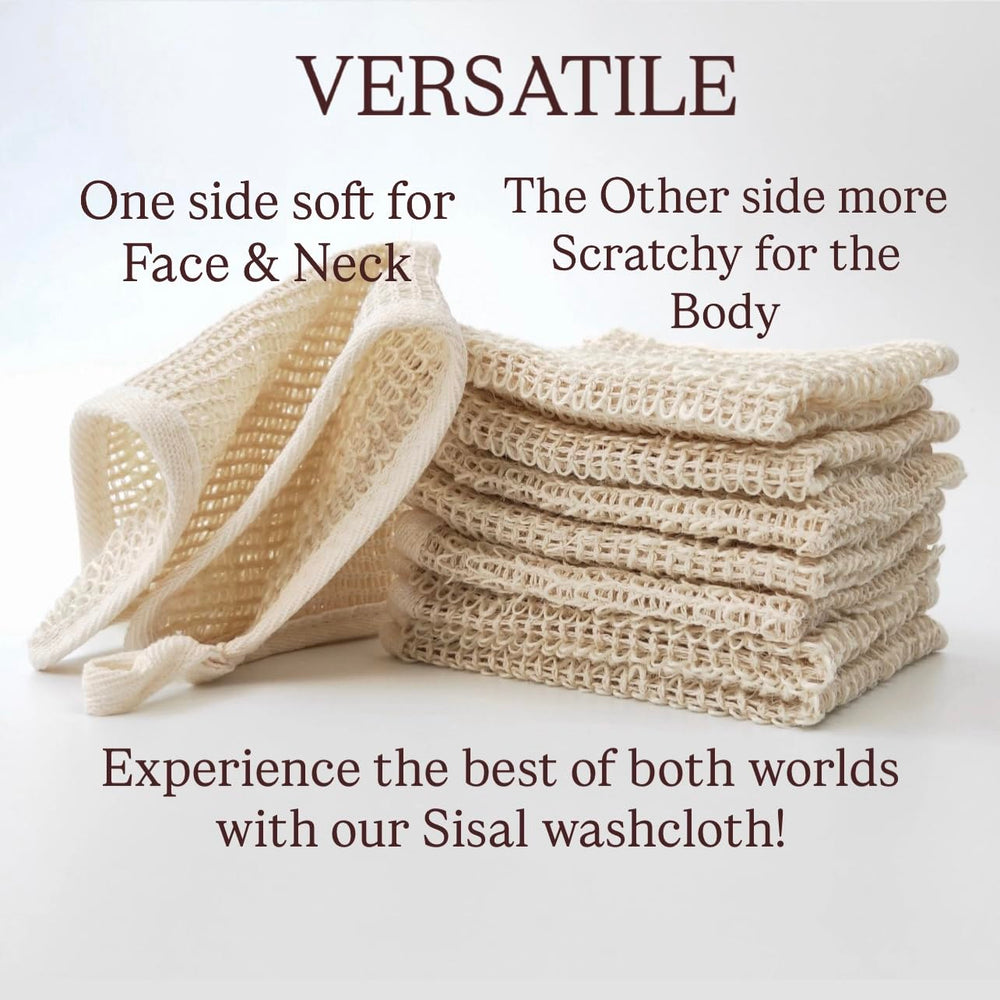 Aprils Angels sisal washcloth body-rough side for tougher skin exfoliation