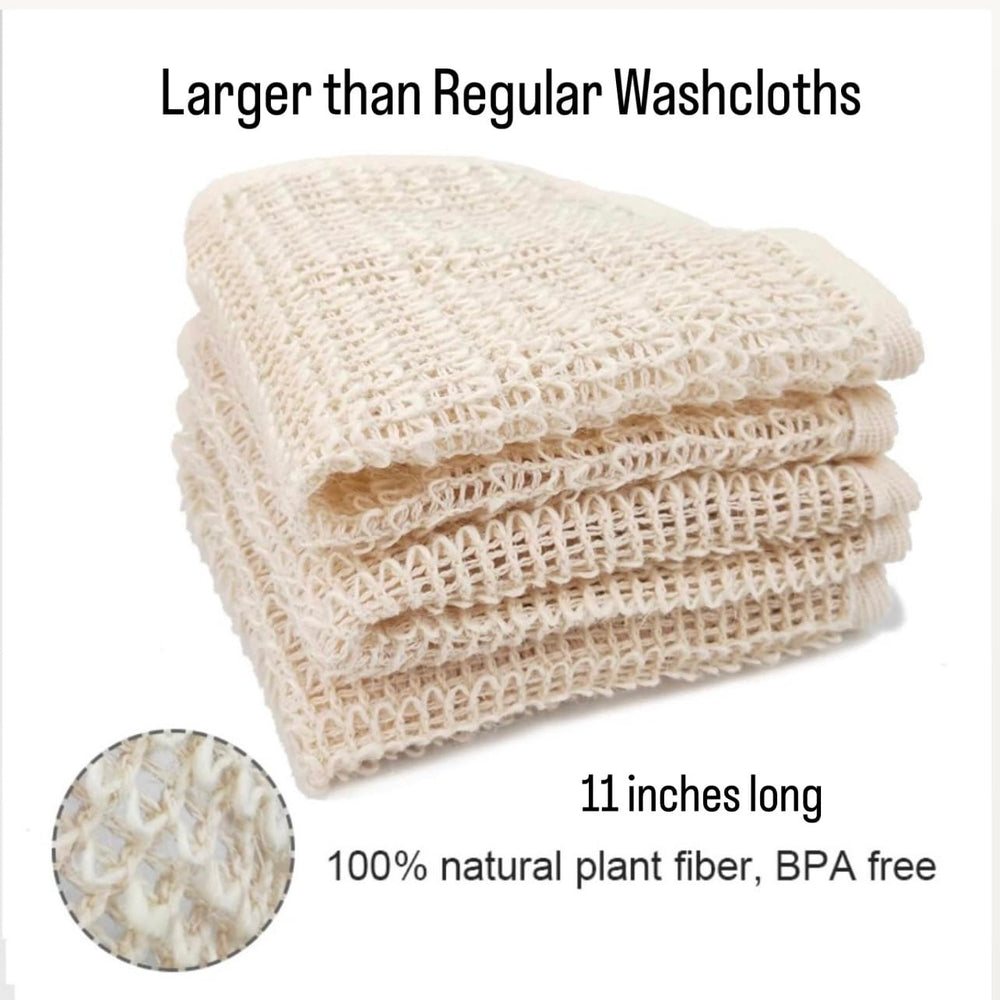 Aprils Angels sisal washcloth two-sided design showing dual textures