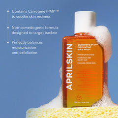 Closeup of ceramides in APRILSKIN Carrotene IPMP Exfoliating Body Wash ingredients