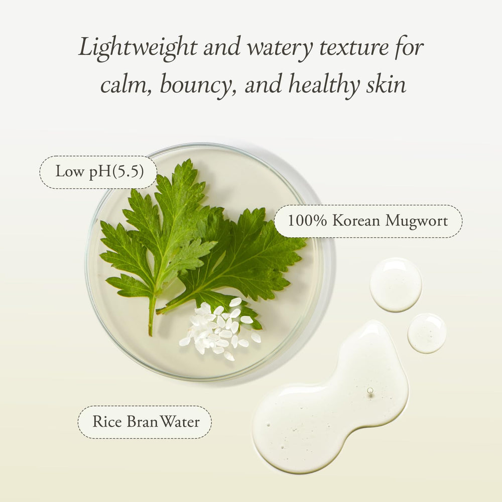 APRILSKIN Artemisia leaf close-up conveys calming plant-derived skincare origin.